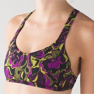 Lululemon Free To Be Zen Bra - Mini Boom Bloom Chartreuse Green